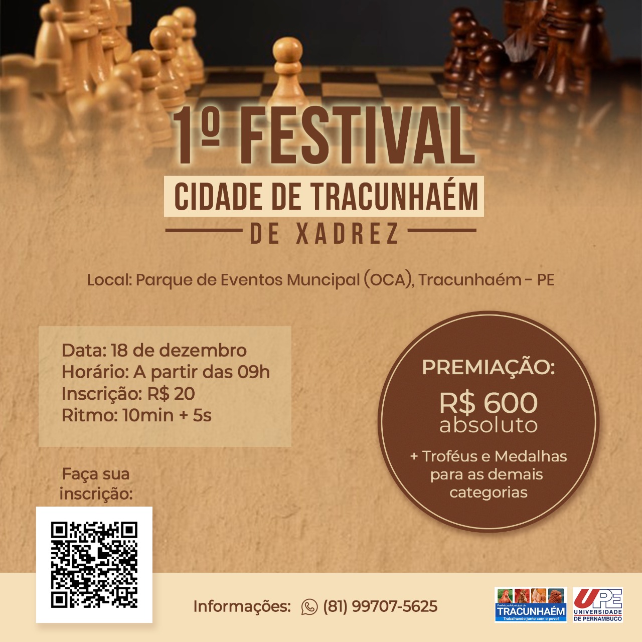 I Festival Cidade de Tracunhaém de Xadrez
